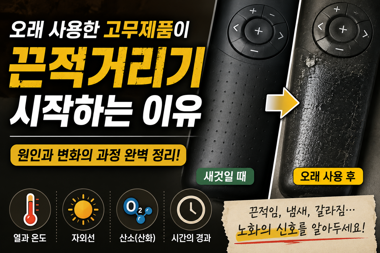 고무제품이 끈적거리기 시작하는 썸네일